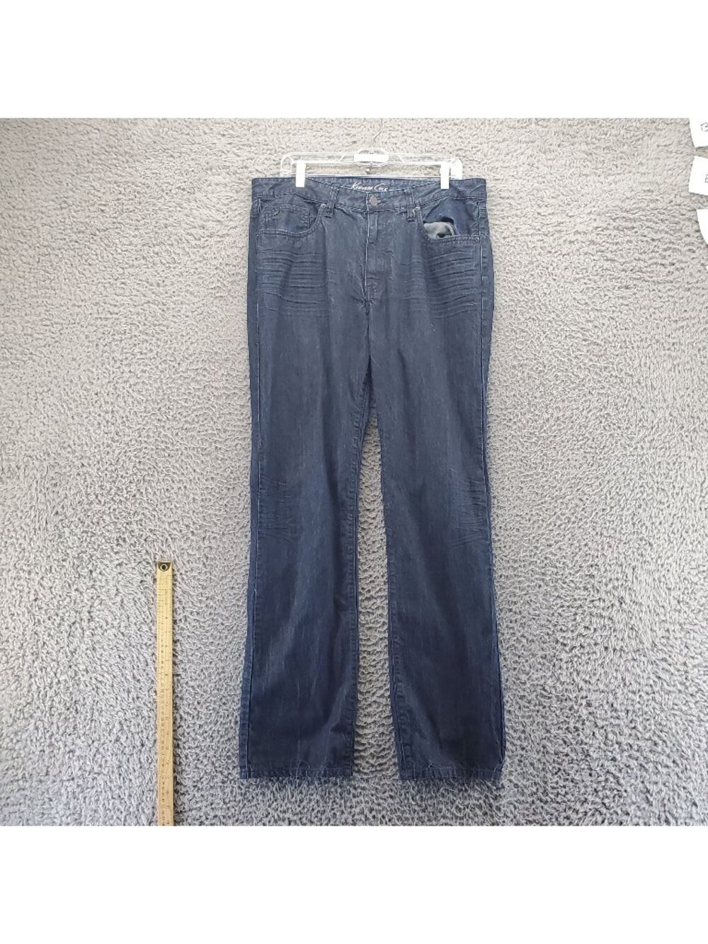 Kenneth Cole Jeans Mens 34x32 Blue Classic Fit Stretch Denim